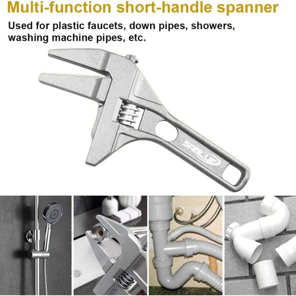 High Quality Alloy Adjustable Wide Jaw Spanner Tool Large for Bathroom Nut Openi - Picture 5 of 13
